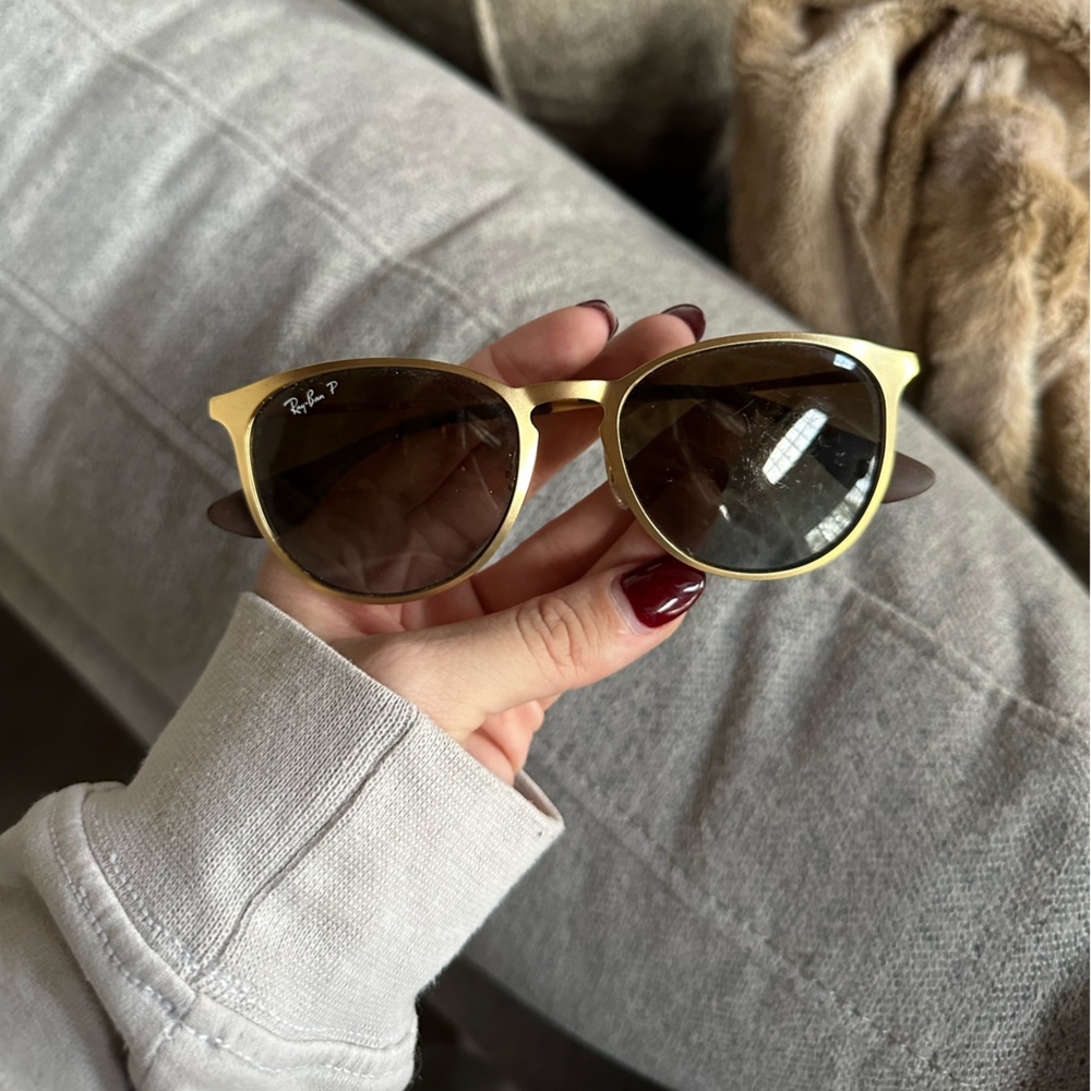 Polarized Gold ray ban sunglasses